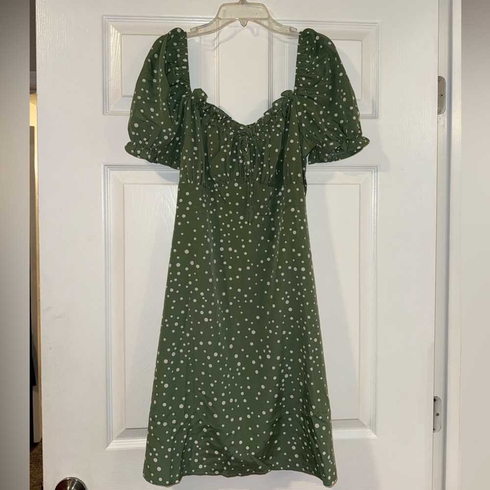 Amazon Green Polka Dot MINI Dress